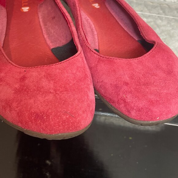 Merrell Red Suede Ballet Flat Shoes Women Size 8 Balletcore Cottagecore coquette - Picture 5 of 7